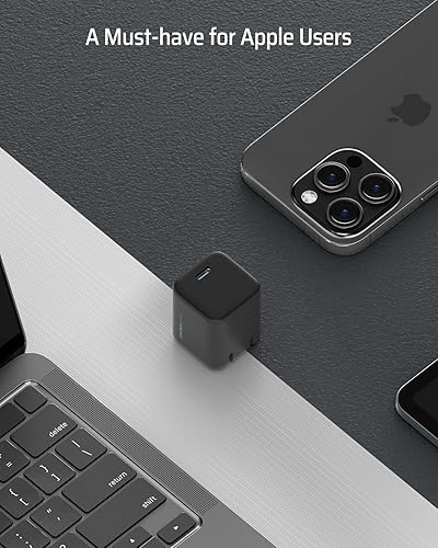 Miniatura 3 de Mini cargador GaN de 30 W, cargador rápido USB C, cargador de pared de enchufe plegable, protocolo PD 3.0PPS, adaptador de corriente GaN III para