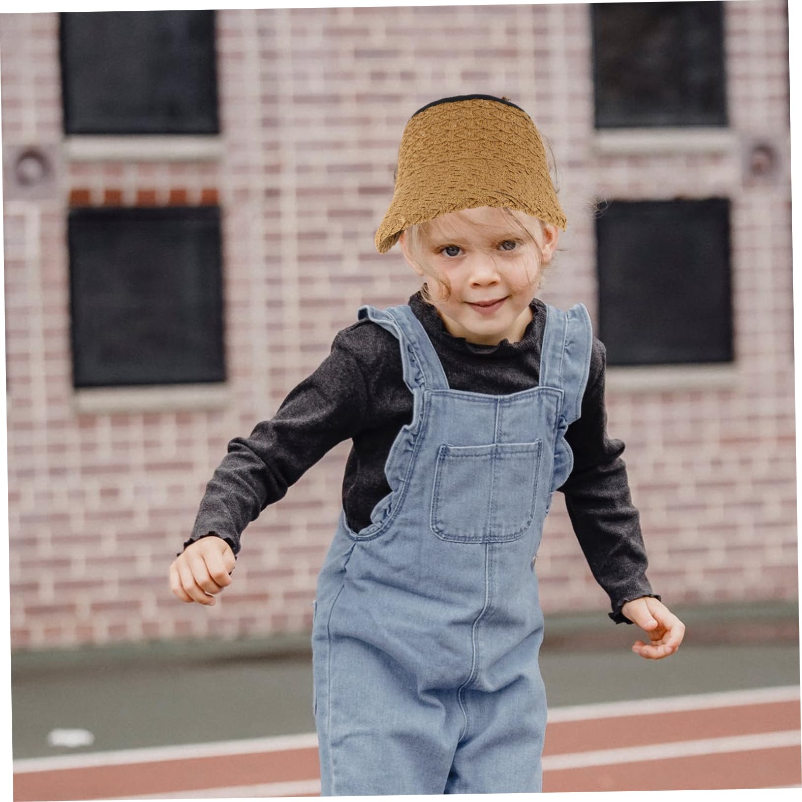 Ipetboom cilindro vuoto Uomini visiera cappello vuoto Spiaggia cappello sole capello per sole cappello in paglia intrecciata cappuccio di protezione solare Cannuccia Khaki