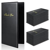 Vista 1 de Presentadores de cheques para restaurantes, paquete de 20 tarjeteros de 10 x 5.5 pulgadas con impresión dorada de agradecimiento para restaurantes