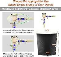 Vista 2 de Cubierta de aislamiento de tubería de prevención de reflujo de apertura de 2 vías (5 °F) – Cubierta de válvula de riego – Cubierta de bomba de pozo
