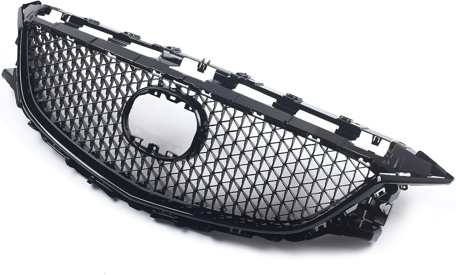 Car Black Front Bumper Grill Upper Mesh Hood Grille Compatible with Mazda 6 Atenza 2014 2015 2016