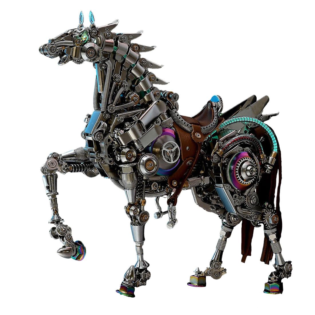 Metalowe puzzle 3D dla dorosłych, steampunk, metalowe, mechaniczne koń, zestaw do budowy z ruchomymi przegubami, mechaniczne puzzle 3D, rzeźba konia, dekoracja i prezenty, 1500 elementów