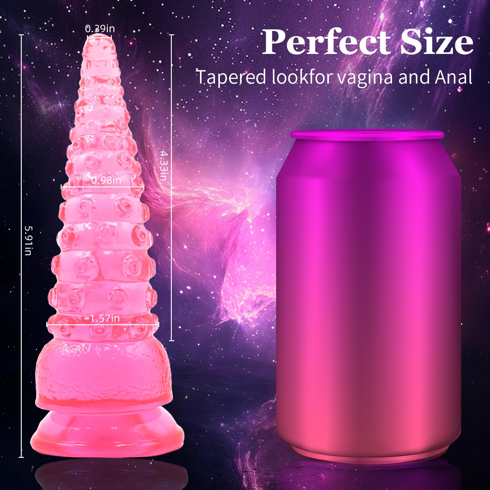 Tentacle Dildo 5.9in. Adult Sex Toys Realistic Monster Dildo Prostate Massager for Women Men Adult Sex Play(Pink)