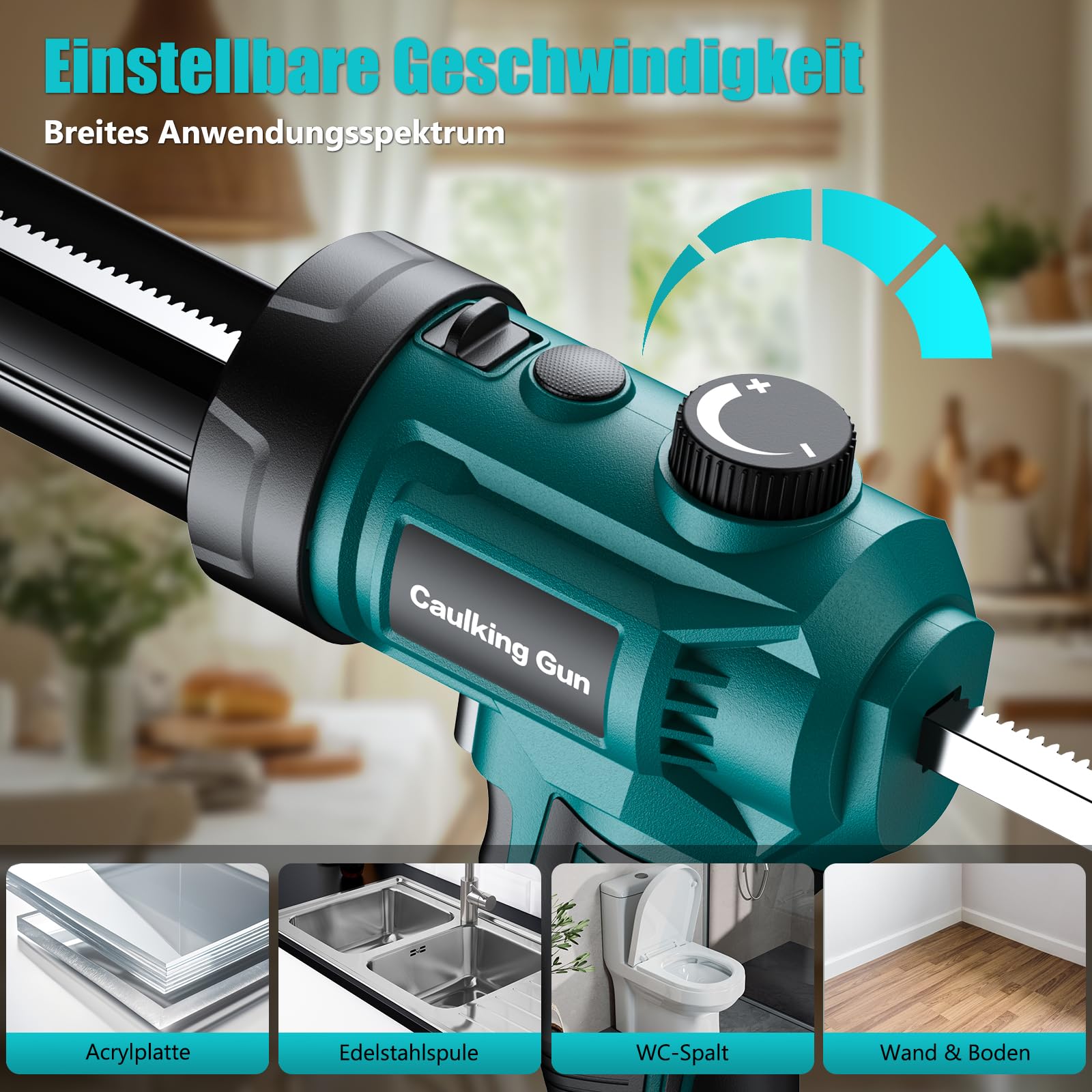 Pistola per cartucce cordless compatibile con Makita 18V, pistola elettrica per silicone da 2000 mAh, cambio continuo, luce LED, siringa in silicone alimentata a batteria per cartucce da 300 ml