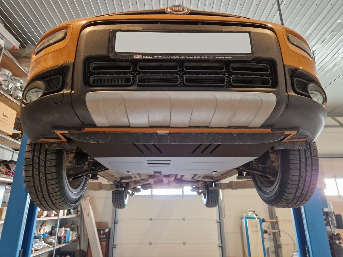 Protezione sottoscocca motore in acciaio compatibile con Fiat Panda 4 x 2 (2011-2025)