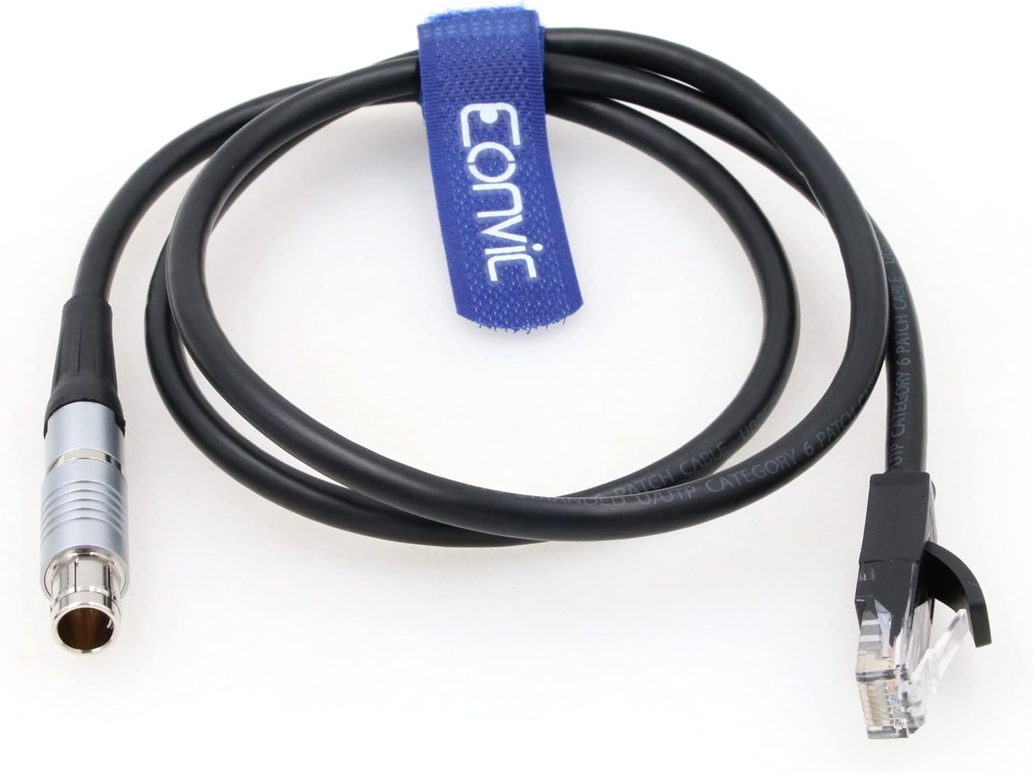 Eonvic Data Transfer Ethernet Cable for Phantom Flex4K v2512 Camera to Computer Fischer 8 Pin Male to RJ45 Male (15M)