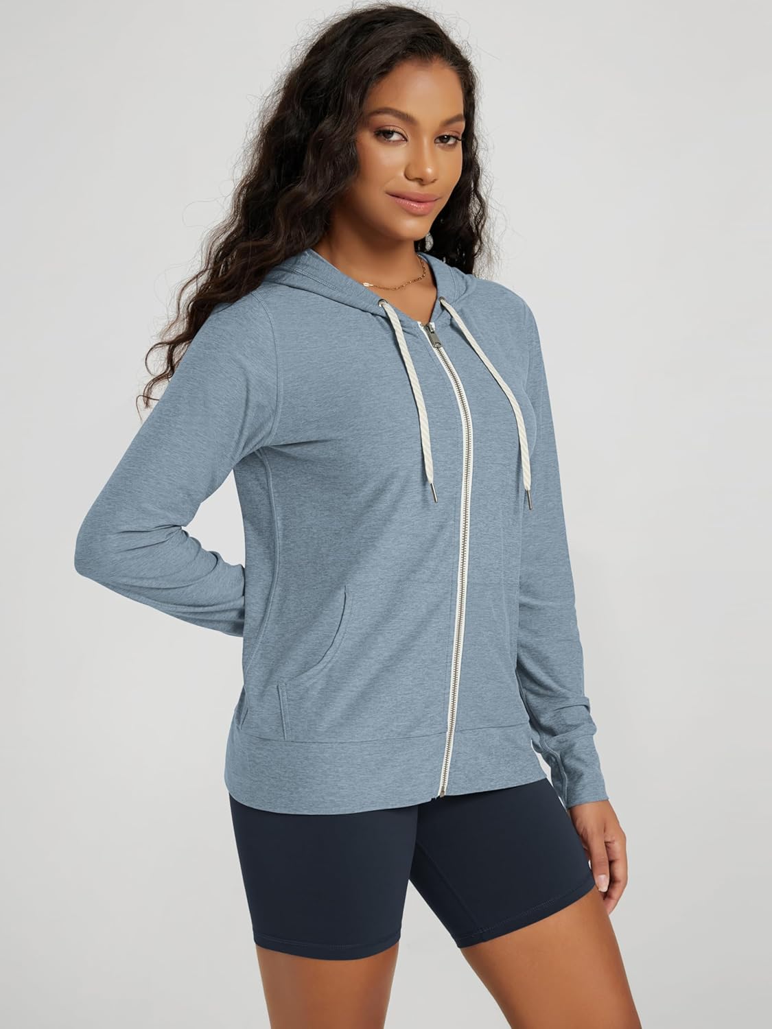 ODODOS Women's Full-Zip Hoodie - odSTRATUM Tech Ultra Soft Outfit UPF 50+ Performance Hooded Jacket with Pockets - Image 2