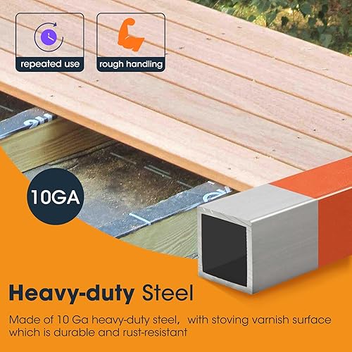 Miniatura 5 de Herramienta para enderezar y quitar tabla de cubierta, herramienta de cubierta de acero de una pieza de 10 Ga resistente para enderezar tablas de