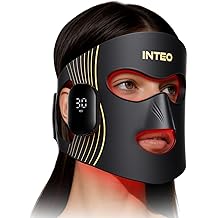 Red Light Therapy for Face 4 Modes, Breathable Red Light Therapy Mask with 4 Color Light Modes, 850NM Infrared LED Face Mask Light Therapy with Timer, Portable Led Mask for Home &amp; Travel