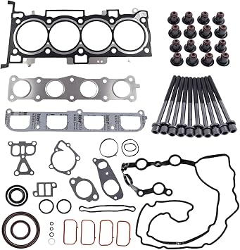 2.4 Head Gasket Set Kit with Bolts Fit for 2011-2015 Hyundai Sonata Santa Fe Sport Kia Optima Sorento 2.4L 2359cc L4 DOHC HS54741B, ES72465-1