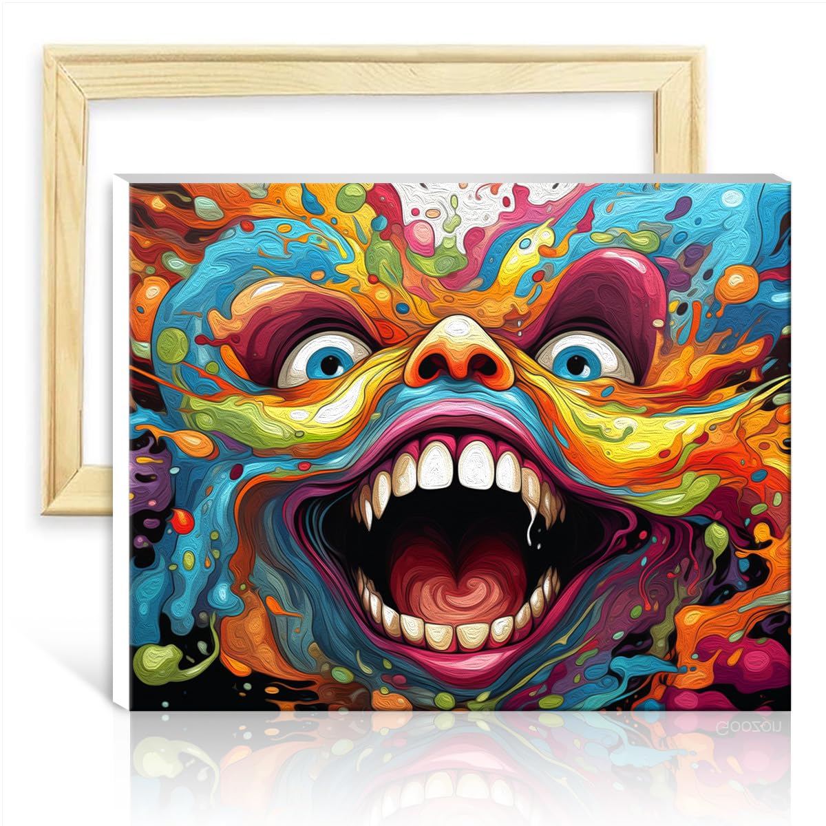 TANGFEIY Oil Painting Color on Canvas Painting Adults Beginner with Brushes and Acrylic Pigment on Canvas Pictures for Home Wall Decor Gifts with Frame(30x40cm)