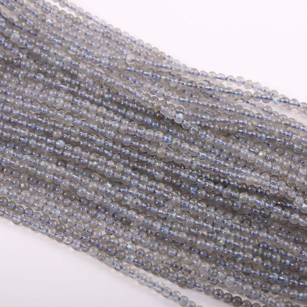 Natural Stone Beads Round Polished Flash Labradorite Stone Charms for Jewelry Making Bracelet Necklace 2mm 2 Strands - Image 3