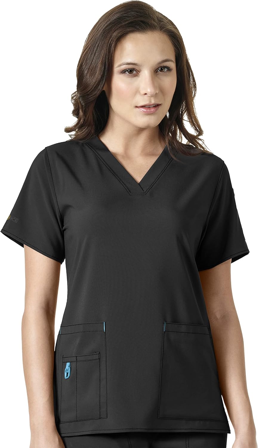 Carhartt Cross-Flex Scrubs for Women, V-Neck Scrub Tops - Image 2