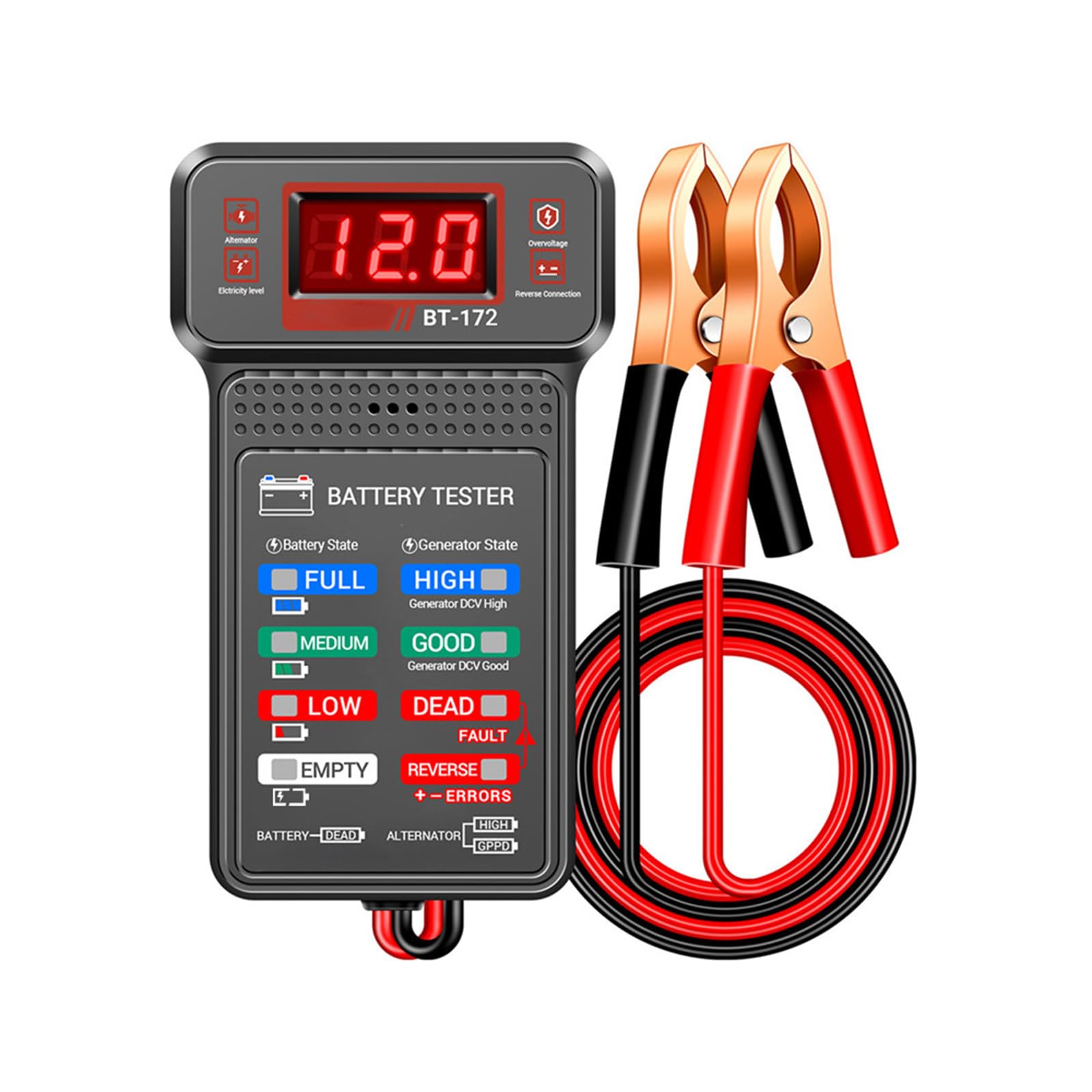 Advanced Battery Health Scanners Checker Meter Accurate Reading Auto Electrical Diagnostic for Voltages Current Capacity Easy Operations Battery Tester