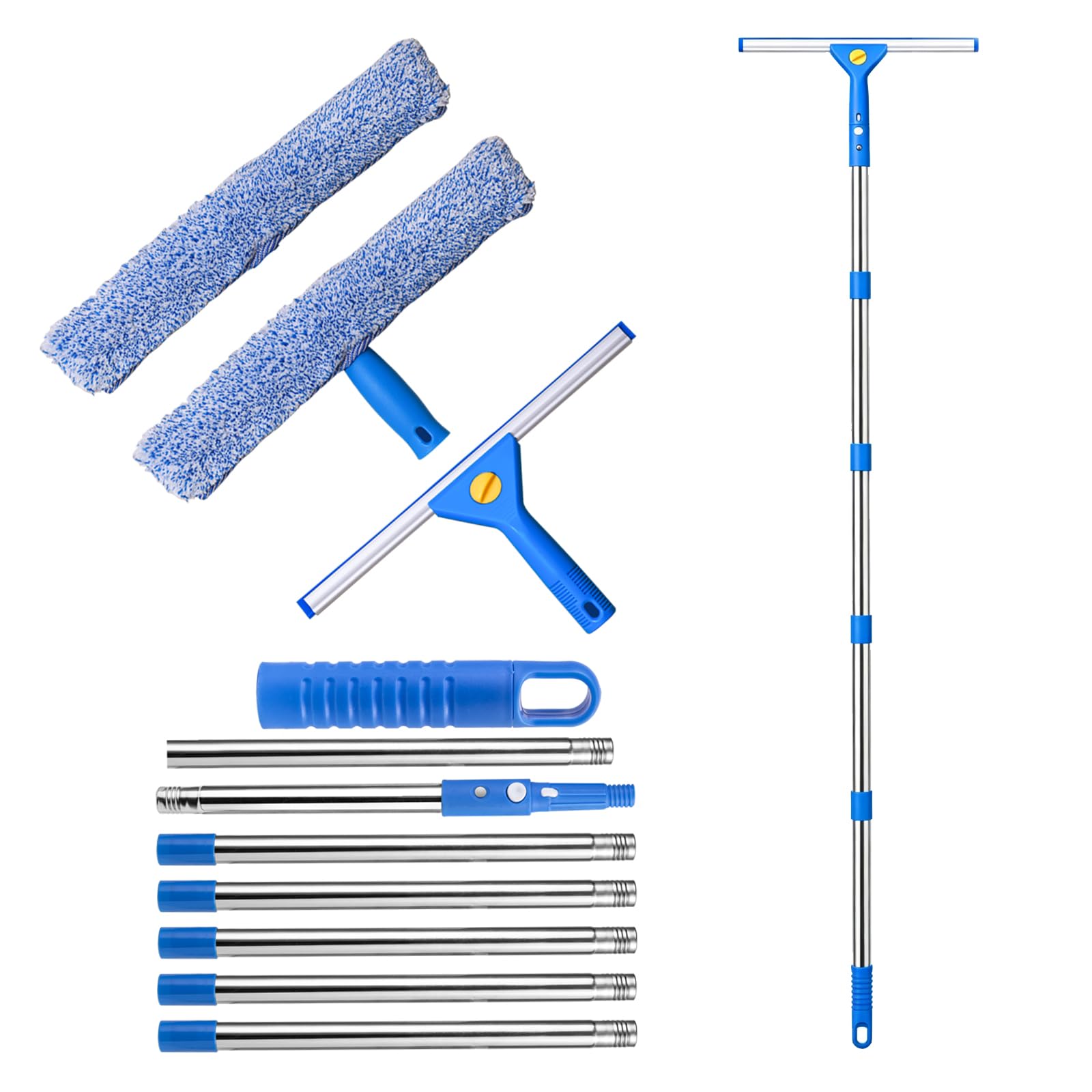 Kit de nettoyage de fenêtre télescopique 3m lavatris de vitre extérieure et verrière de maison