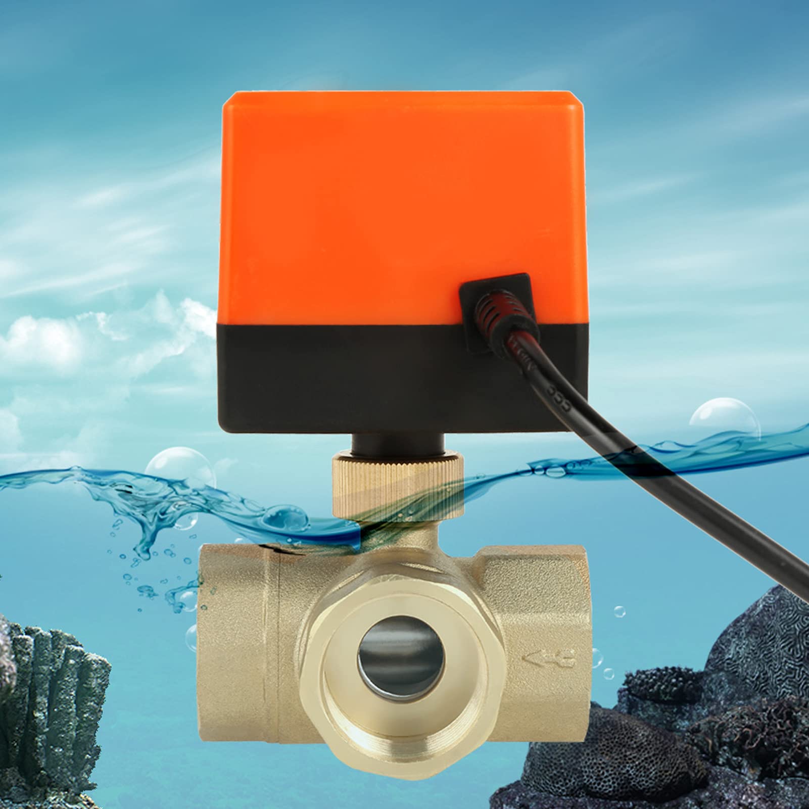Tonysa Mosiężny Zawór Kulowy 3-drogowy, 1,6 MPa, do Instalacji