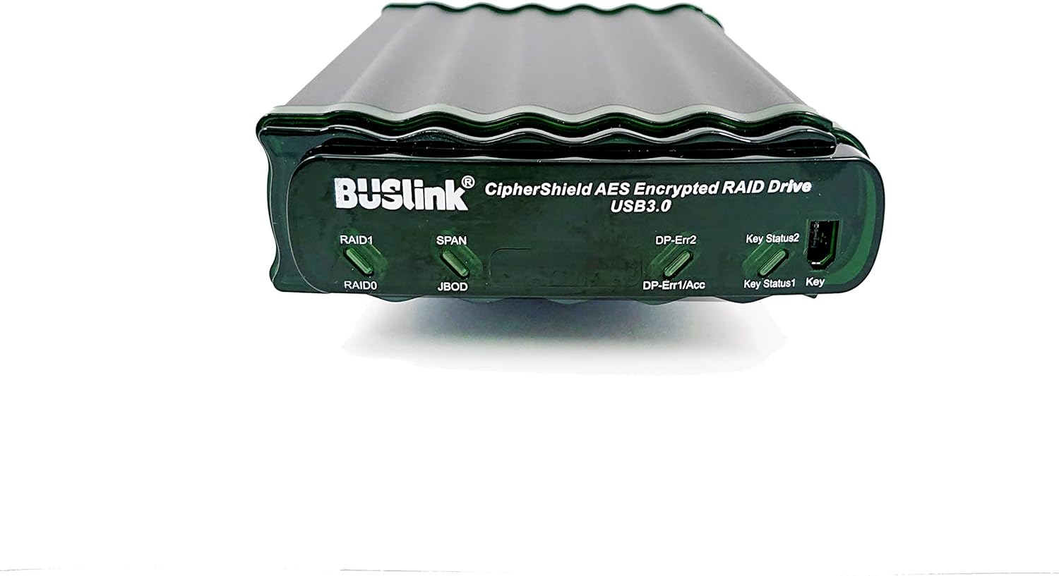 BUSlink CipherShield FIPS 140-2 Level 2 HIPAA 256-bit AES USB 3.0 Encrypted RAID 0 Portable Hard Drive (8TB)
