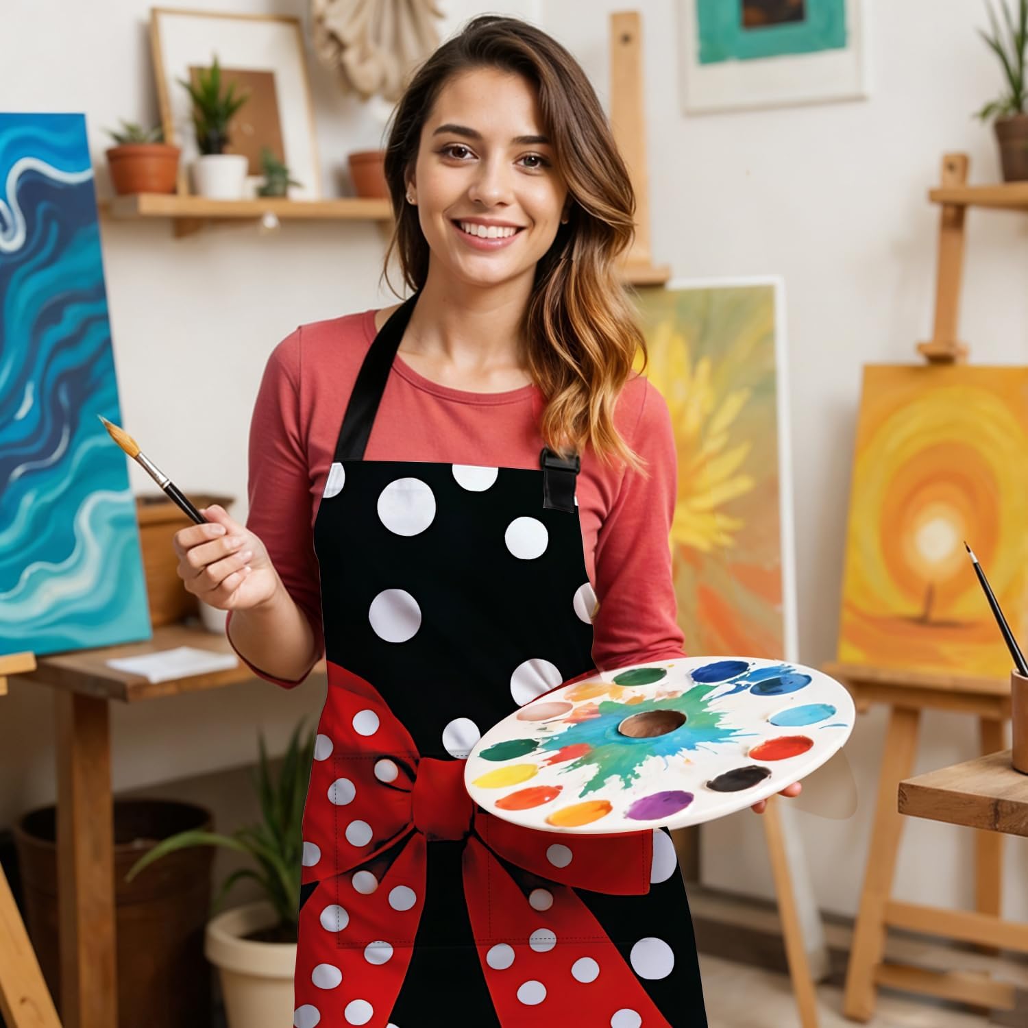 Apron Adjustable Waterproof with Two Deep Pockets Wowen men for Summer BBQ Pool Parties & Resorts - Image 5