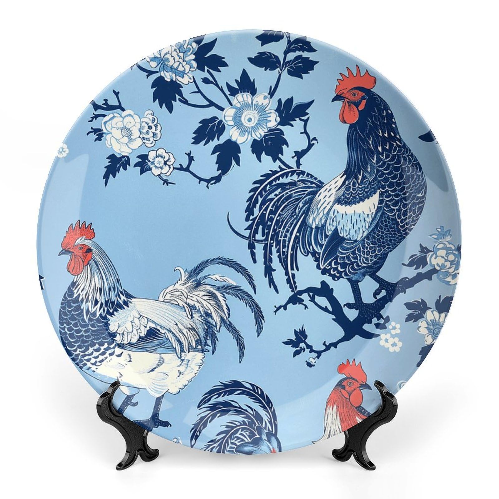 Amazon.com: BTCOWZRV Chicken in Blue Style Ceramic Decorative