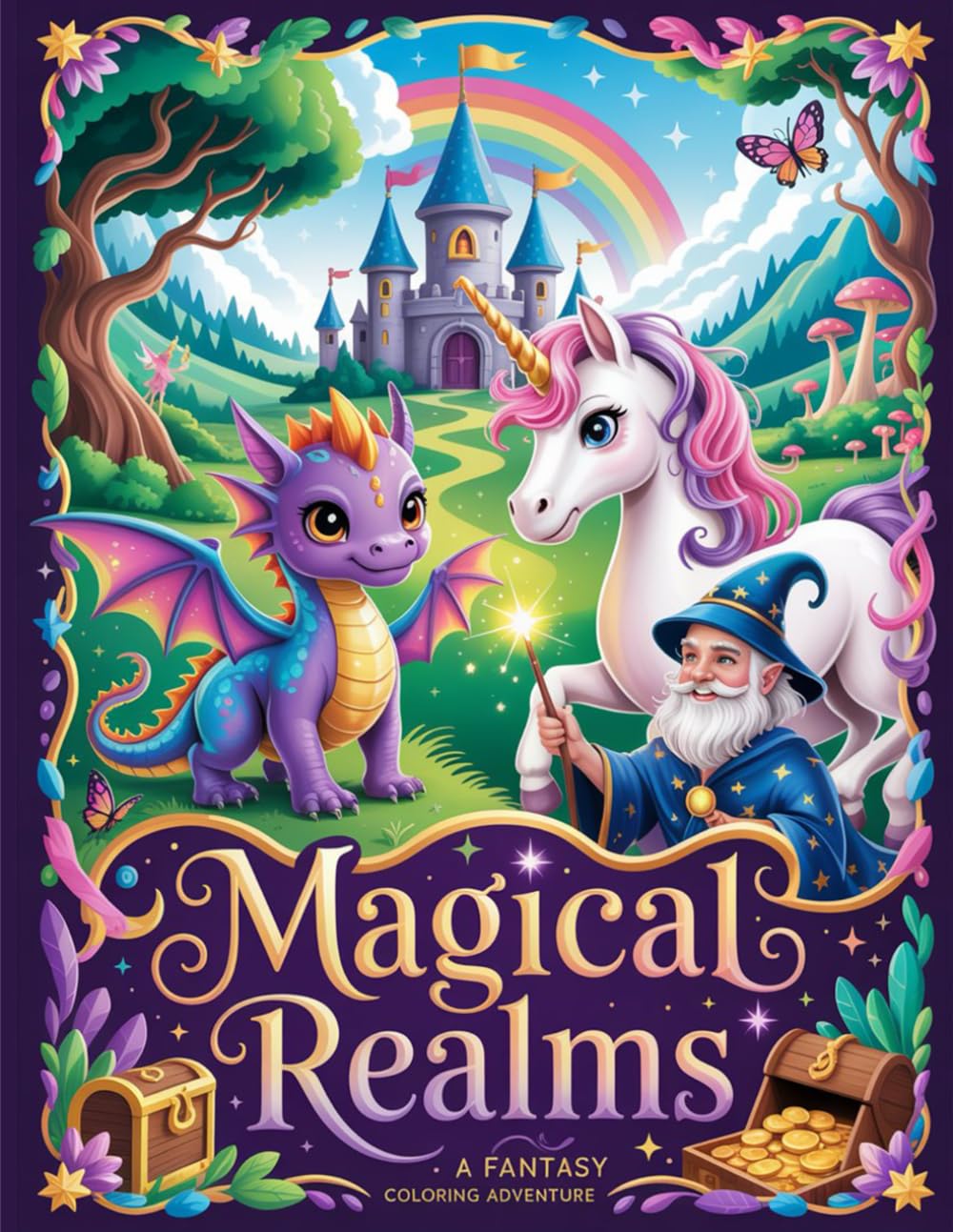 Magical Realms: A Fantasy Coloring Adventure