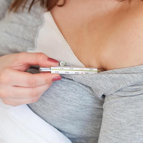 Miniatura 2 de Indicador de fiebre de lectura rápida para adultos con temperatura oral de vidrio, 2 unidades, para adultos ( grande)