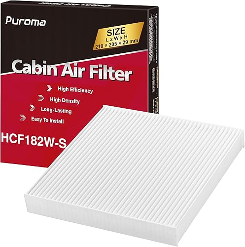 Puroma Filtro de Aire de Cabina de Reemplazo para CP182, CF11182, Honda Civic, Clarity, CR-V, CR-Z, HR-V, Fit, Insight, Odyssey, Acura MDX, RDX,
