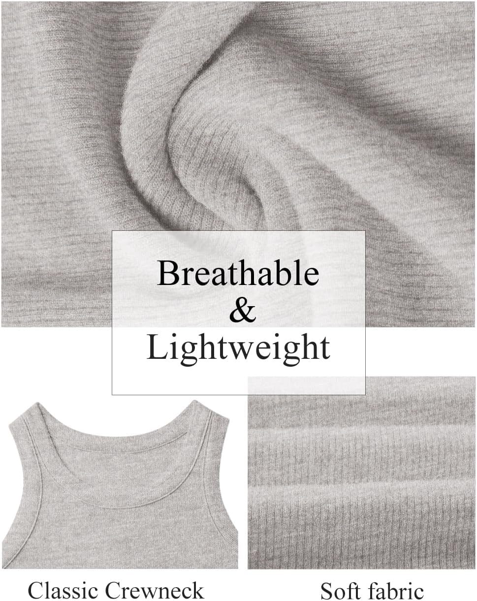 GKBK Womens Tank Tops High Neck Sleeveless Ribbed Tank Casual Basic Thick Strap Slim Fitted Racerback Shirts thumbnail