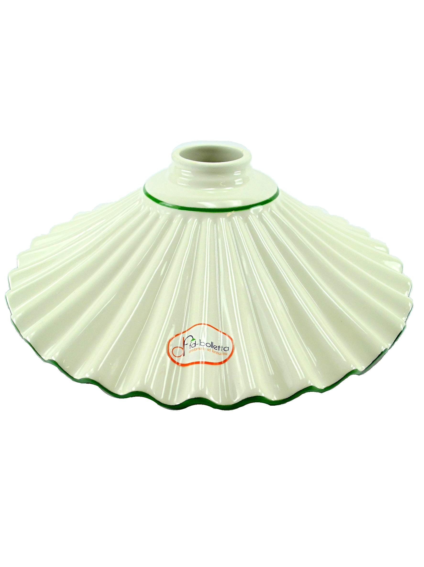 Fd-bolletta Arredamento E Illuminazione Abat-jour Pour Lampe,verre De Rechange Lampe,assiette Céramique,plat Rond Vf14 Dimensions:hauteur 5,5cm, Plat 19cm, Extérieur Ouverture 5,5cm