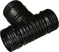 Flex-Drain ADP53702 Flexible T/Y Drain Pipe Adapter, 4-Inch Black for Landscaping & Corrugated/PVC Pipes