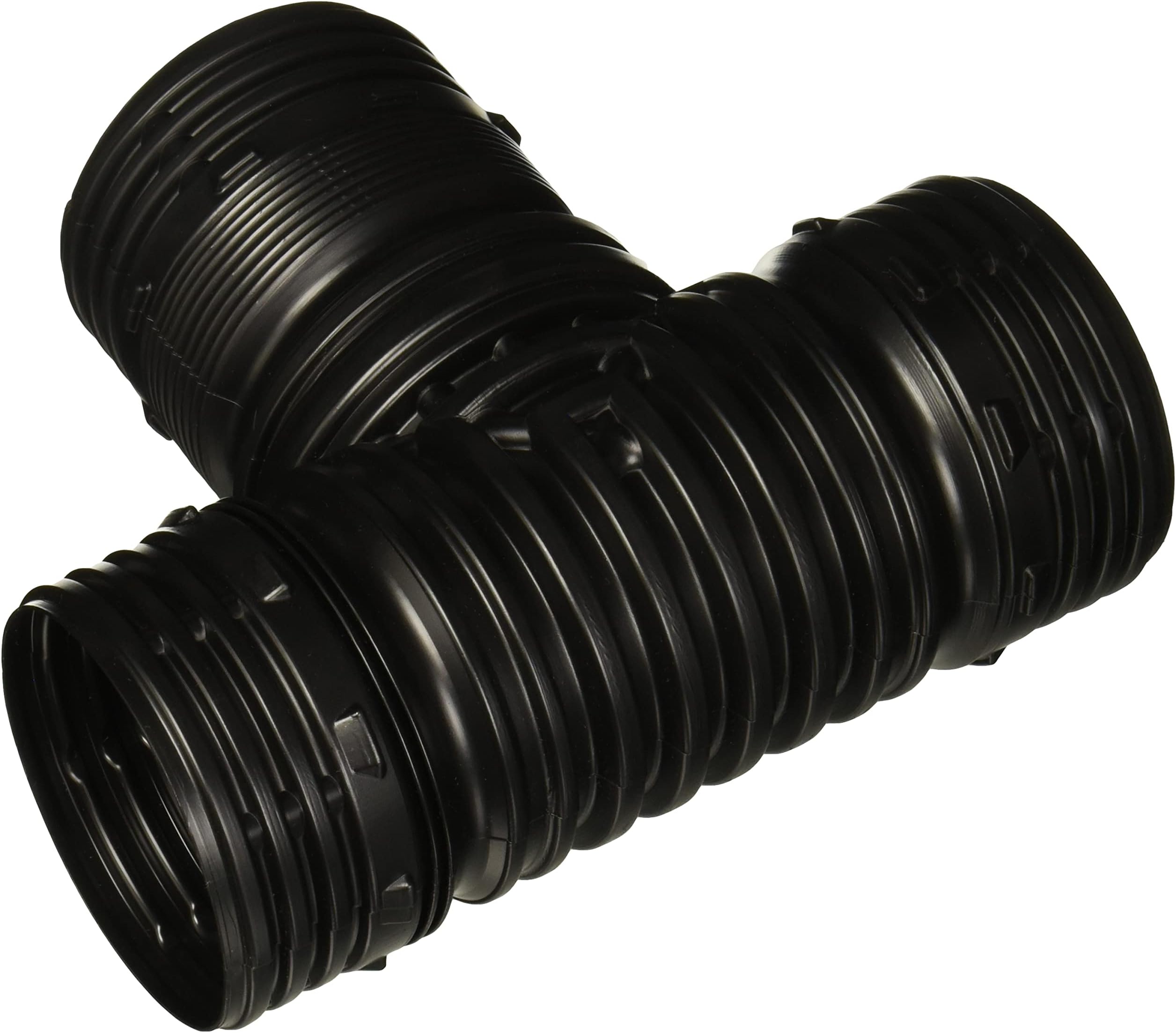ADP53702 Flexible T / Y, Landscaping Drain Pipe Adapter, 4inch, Black
