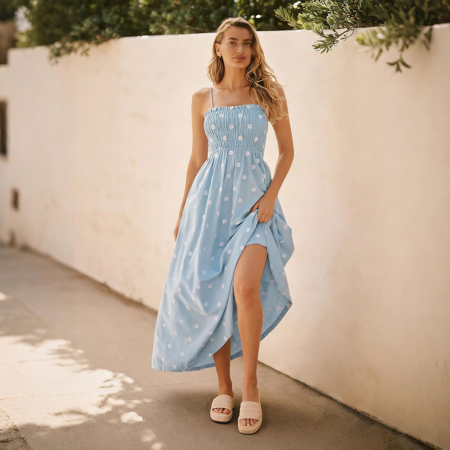 Platform Sandals Women Cute Summer Wedge Espadrilles - Beach, Raffia, Slides Sandal, Comfortable, Straw Woven Vacation, Shoes Dressy - Image 4