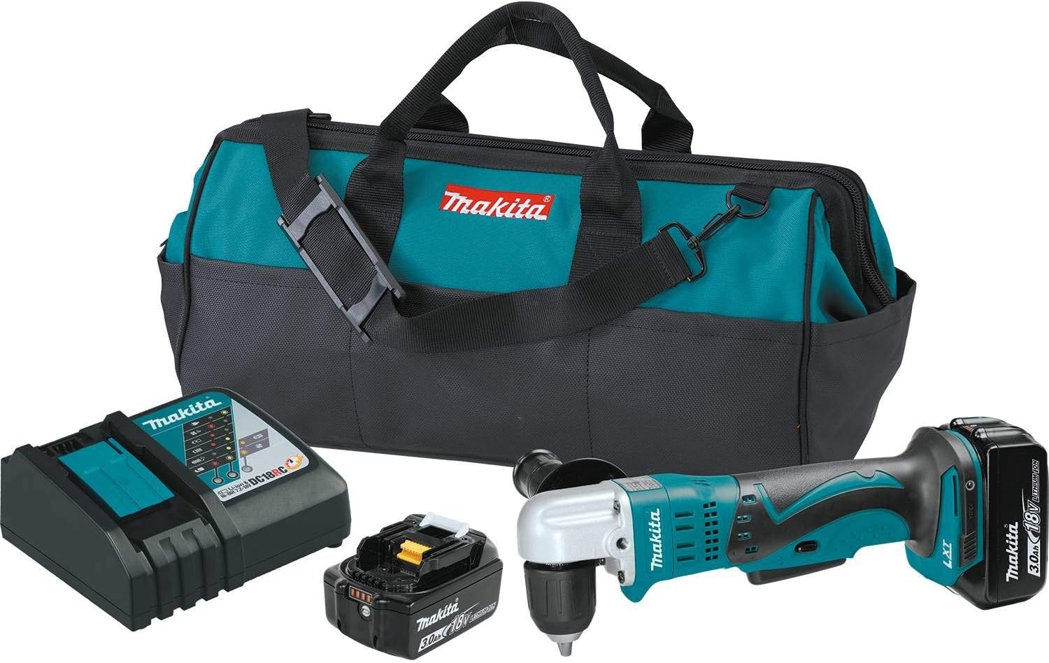 Makita XAD02 18V LXT Lithium-Ion Cordless 3/8" Angle Drill Kit (3.0Ah)