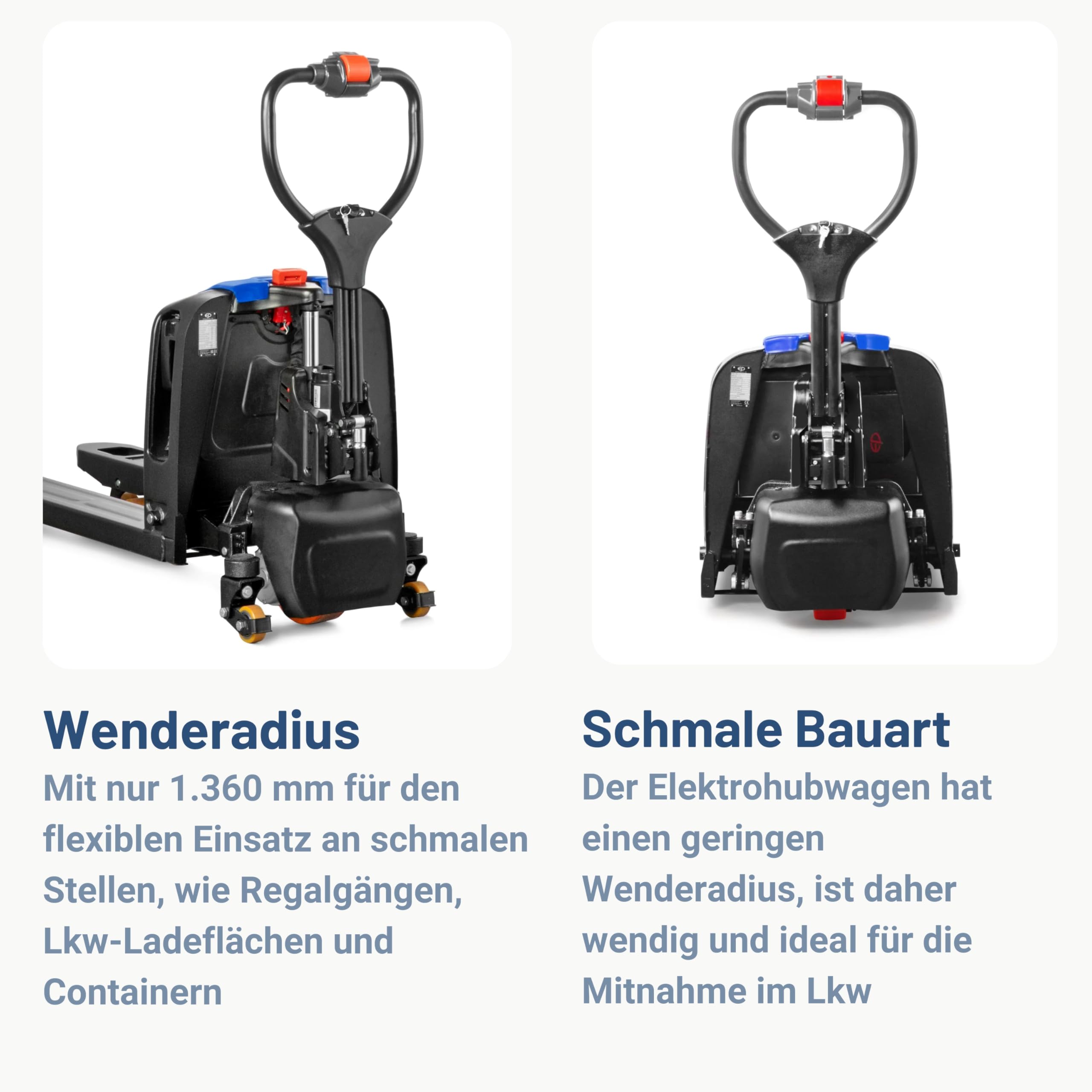 Pallit Equipment Elektrohubwagen von EP für 1500kg Pallit Equipment Elektrohubwagen von EP für 1500kg