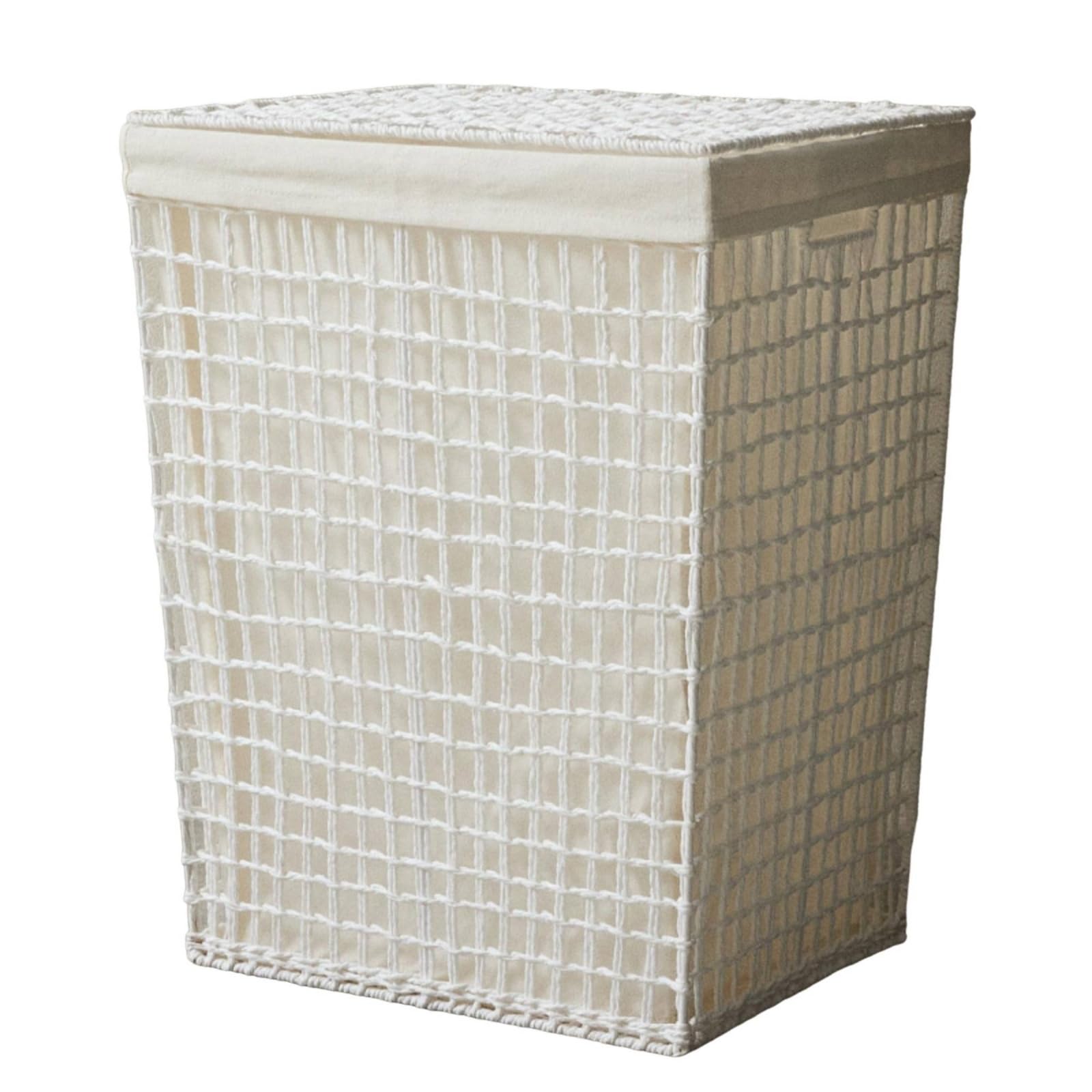 Cesta Tejida con Tapa corativa Cesto con Tapa corativo Organizador para Lavanría, Armario