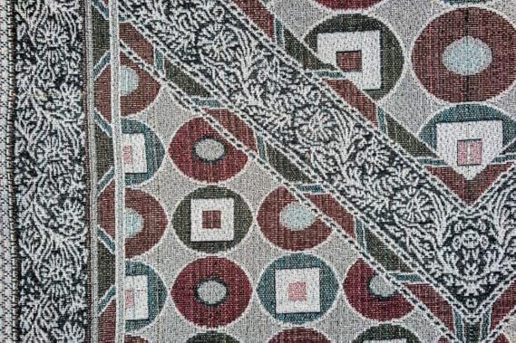 Islamic Thin Janamaz Sajjadah AMN149 Portable Muslim Prayer Mat Sajadah Carpet Chenille Woven Embroidered Rug Travel Namaz Area (Color_02)