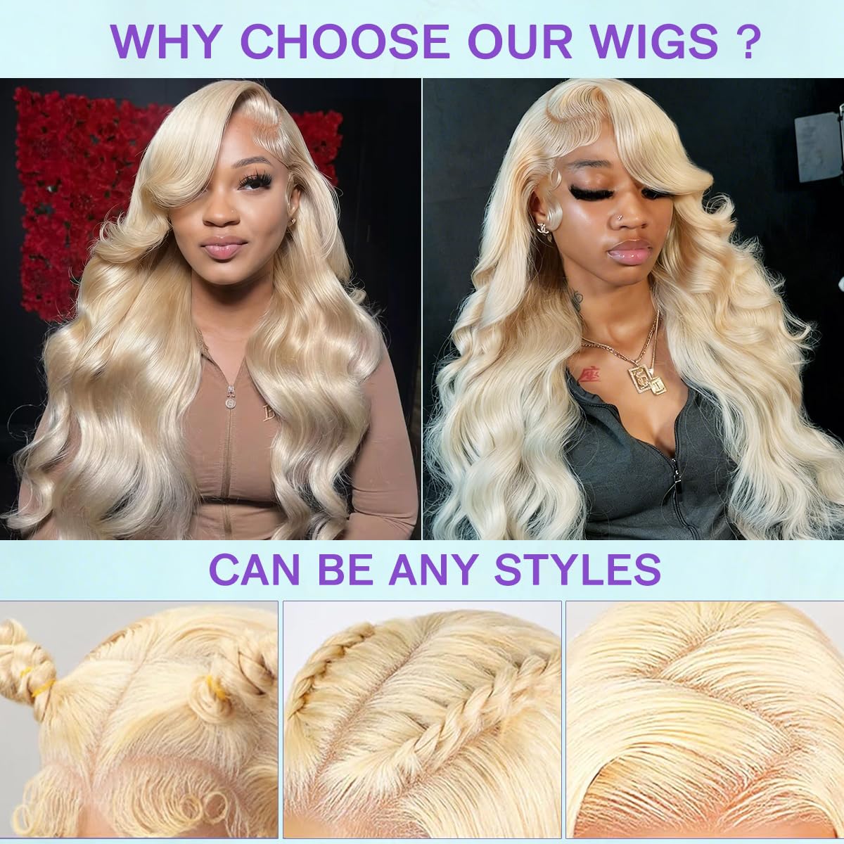 613 Lace Front Wig Human Hair 28 Inch Blonde Wig Human Hair Body Wave Pre Plucked Hairline 13x4 HD Transparent Lace Front Wigs for Women 180 Density