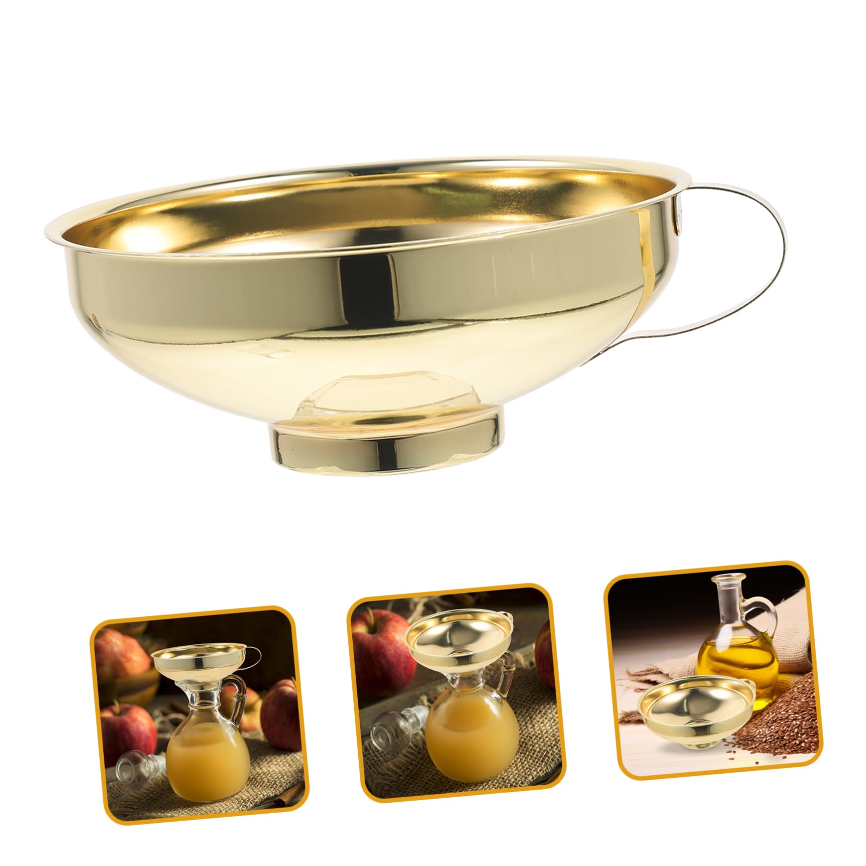 PRETYZOOM 5 Piezas embudo envase acero inoxidable limpion recipientes oleo cozinha suministros de cocina herramienta dosificadora de liquidos accesorios y suministros para tarros de albañil