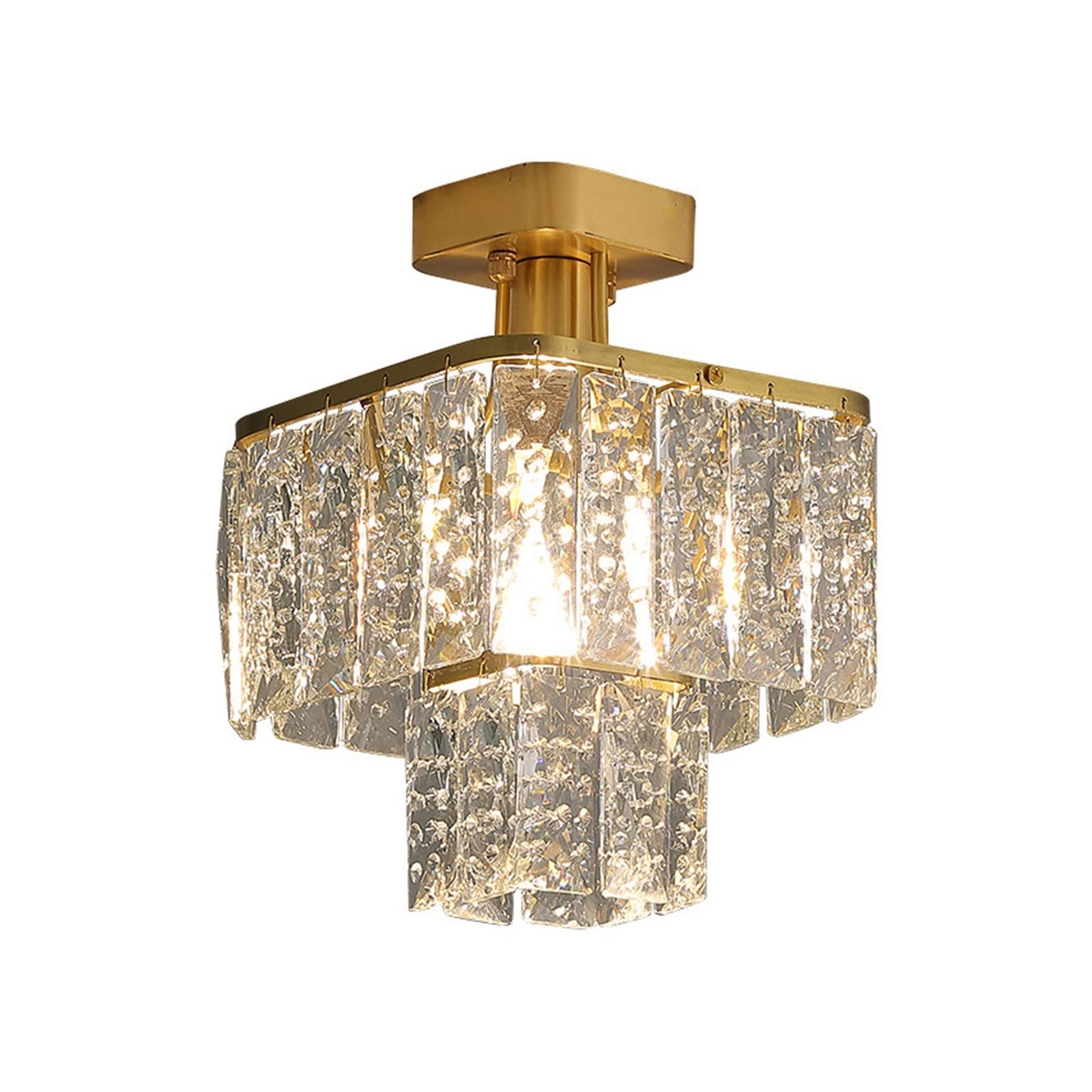 Lustre LED Plafond Lampe Suspendue Cristal Salon Moderne