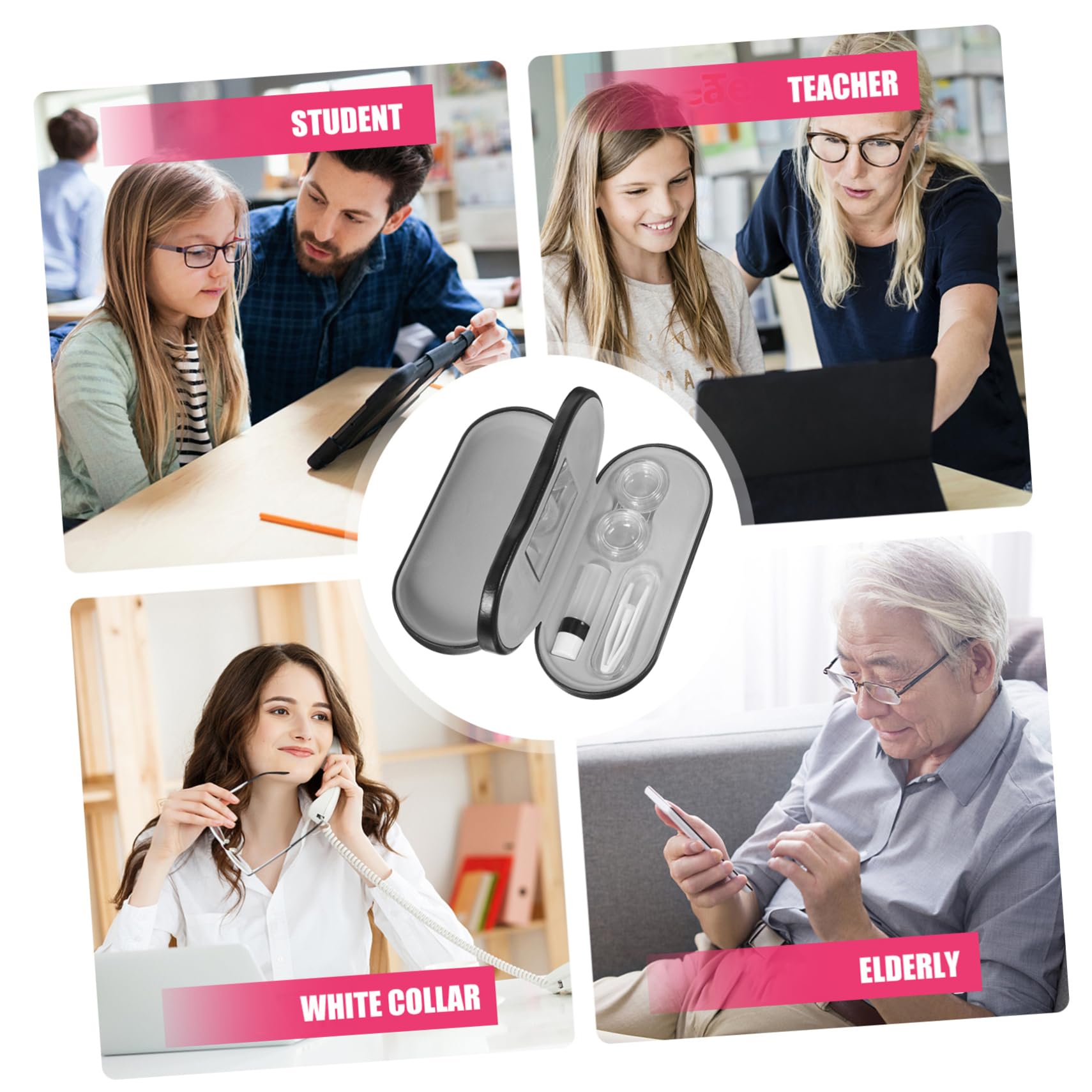 SHERCHPRY 4 Sätze Lagen Brillenbox für Reisen Tragbarer Brillenorganizer Stylische und Elegante Aufbewahrungslösung für Brillen Robustes PU Material für Brillenträger und Sonnenbrillen