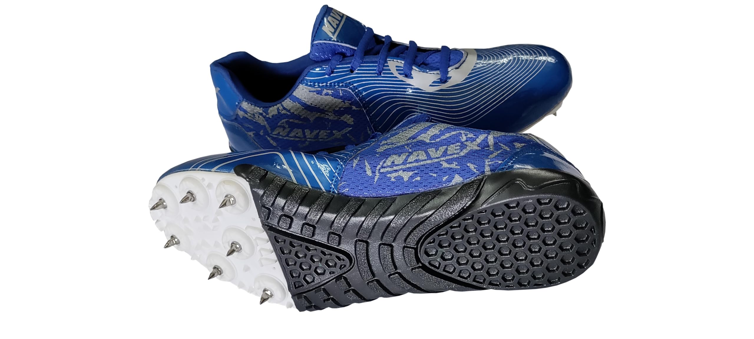 ASHWAN SPORTS Spike Shoes for Running ll ATHELATIC ll Training II (Blue, UK Footwear Size System, Adult, Men, Numeric, Medium, 9) 2