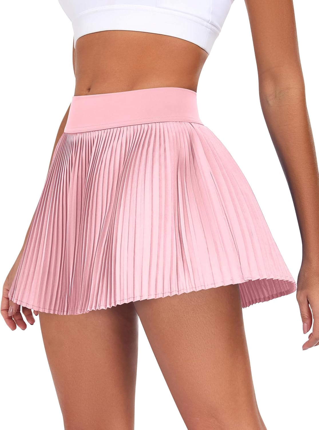 JoyGirl 13" Pleated Tennis Skirts with Shorts Women Pleated Mini Golf Skorts with Pockets High Waisted Athletic Casual Skirt - Image 4