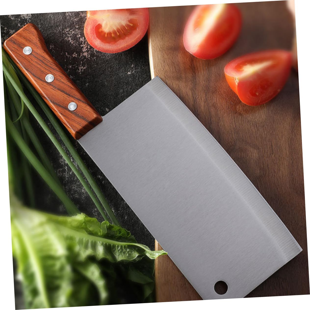 2pcs Stainless Steel Chopper Ergonomic Cleaver Knife for Meat and Vegetable Cutting Kitchen Tools for Home and Restaurant Use