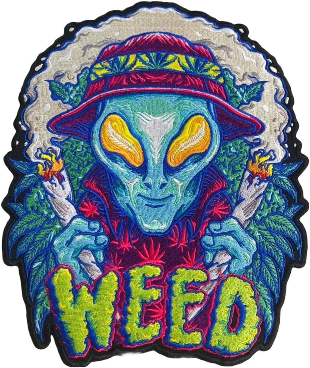 Alien Weed Patch for Vest/Iron-on/Sew on
