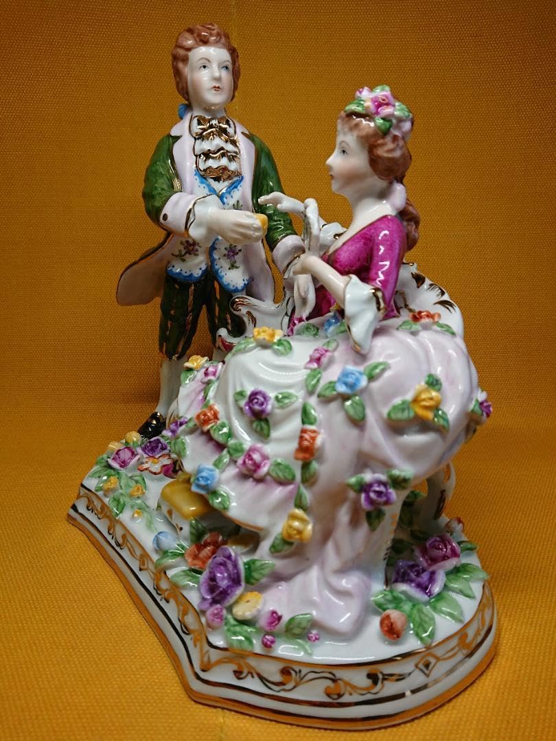 【美品】西洋美術　マイセン　貴婦人　置物　インテリア　工芸品　美術品　A3257 Amazon.co.jp: 西洋美術 マイセン 貴婦人 置物 インテリア 工芸