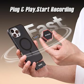 SYNCO G4 Wireless Lavalier Microphone with Charging Case for Phone & Camera