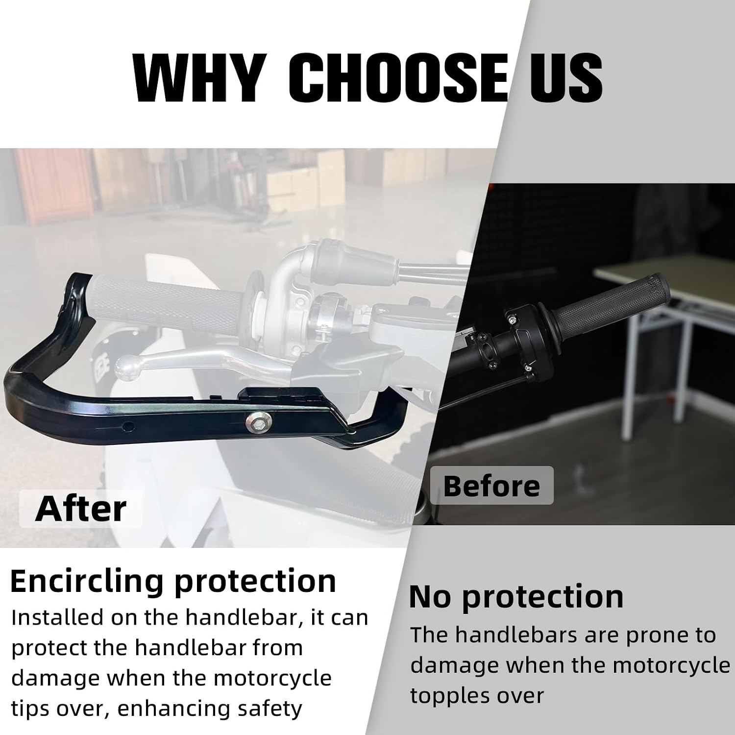 Hand Guards,Nylon Universal for 7/8" and 1 1/8" Handlebar Bar Handguards Brush for Electric Pit Dirt Mini Bike Ebike Off Road ATV Motorcycle Motocross