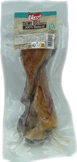 Aimé - 2 Half Huesos de Jamón para Perro - 100% Natural