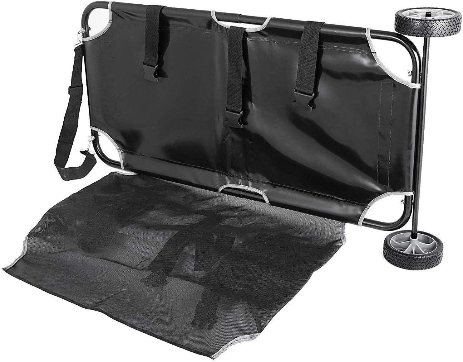 Barella portatile per animali domestici, con cinghia di sicurezza e 2 ruote, supporta fino a 22,7 kg per il trasporto di animali di emergenza
