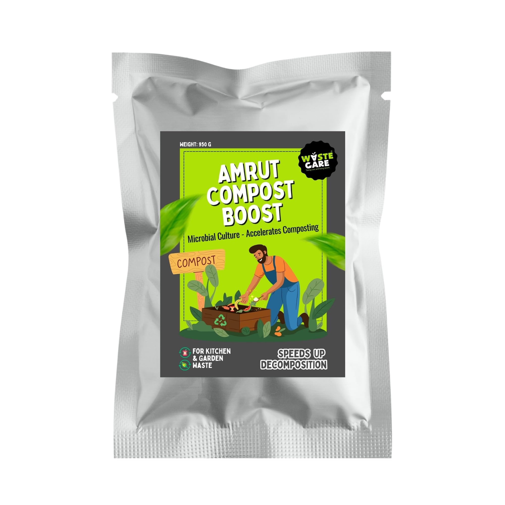 WasteCare Amrut Compost Boost – 1 kg Microbial Powder Accelerates Aerobic Composting • Prevents Odor • Speeds Up Kitchen & Garden Waste Decomposition-picture-18