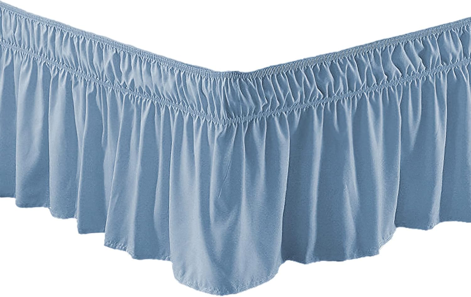 Pink Bed Skirts Wrap Around Bedskirt Dust Ruffle 14 Inch Drop for King Bed for Easy Fitting (78.74x78.74)